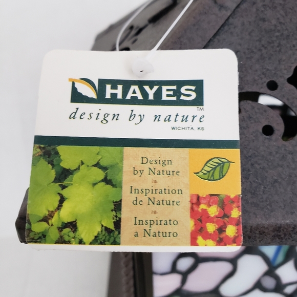 Pansy Stained Glass Tabletop Latern - Picture 5 of 5